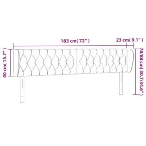 Κεφαλάρι με Πτερύγια Πράσινο 183x23x78/88 εκ. Υφασμάτινο