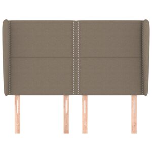 Κεφαλάρι με Πτερύγια Taupe 147x23x118/128 εκ. Υφασμάτινο