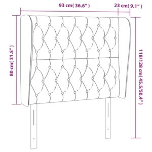 Κεφαλάρι με Πτερύγια Πράσινο 93 x 23 x 118/128 εκ. Υφασμάτινο