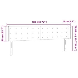 Κεφαλάρι με Πτερύγια Μαύρο 183x16x78/88εκ. Συνθετικό Δέρμα