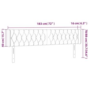 Κεφαλάρι με Πτερύγια Πράσινο 183x16x78/88 εκ. Υφασμάτινο