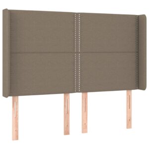 Κεφαλάρι με Πτερύγια Taupe 147x16x118/128 εκ. Υφασμάτινο