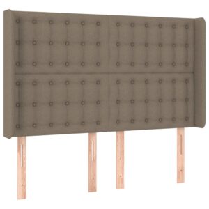 Κεφαλάρι με Πτερύγια Taupe 147x16x118/128 εκ. Υφασμάτινο