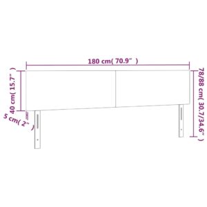 Κεφαλάρι Κρεβατιού LED Πράσινο 180x5x78/88 εκ. Υφασμάτινο