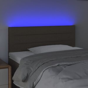 Κεφαλάρι Κρεβατιού LED Taupe 90x5x78/88 εκ. Υφασμάτινο