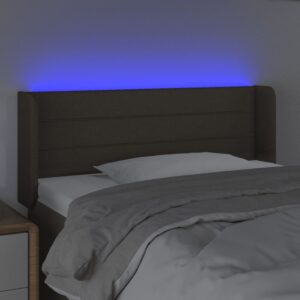 Κεφαλάρι Κρεβατιού LED Taupe 103x16x78/88 εκ. Υφασμάτινο