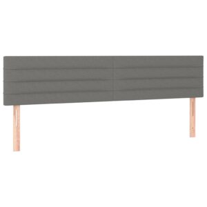 Κρεβάτι Boxspring με Στρώμα Σκούρο Γκρι 160x200 εκ Υφασμάτινο