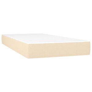 Κρεβάτι Boxspring με Στρώμα Κρεμ 80 x 200 εκ. Υφασμάτινο