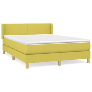 Κρεβάτι Boxspring με Στρώμα Πράσινο 140x200 εκ.Υφασμάτινο