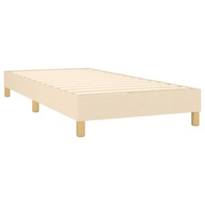 Κρεβάτι Boxspring με Στρώμα Κρεμ 80 x 200 εκ. Υφασμάτινο