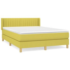 Κρεβάτι Boxspring με Στρώμα Πράσινο 140x200 εκ.Υφασμάτινο