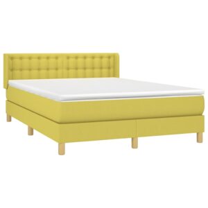 Κρεβάτι Boxspring με Στρώμα Πράσινο 140x200 εκ.Υφασμάτινο