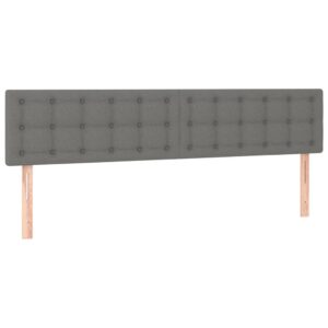 Κρεβάτι Boxspring με Στρώμα Σκούρο Γκρι 160x200 εκ Υφασμάτινο