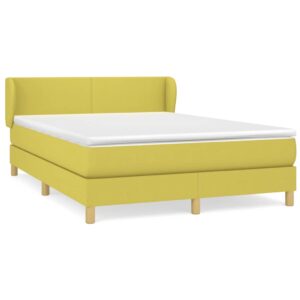 Κρεβάτι Boxspring με Στρώμα Πράσινο 140x200 εκ.Υφασμάτινο