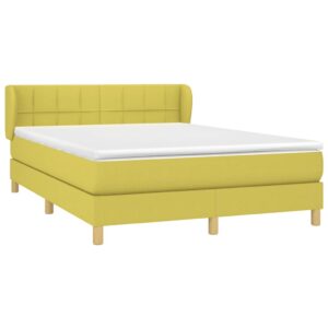 Κρεβάτι Boxspring με Στρώμα Πράσινο 140x200 εκ.Υφασμάτινο