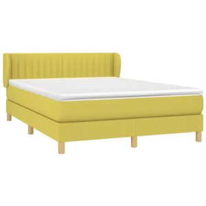 Κρεβάτι Boxspring με Στρώμα Πράσινο 140x200 εκ.Υφασμάτινο