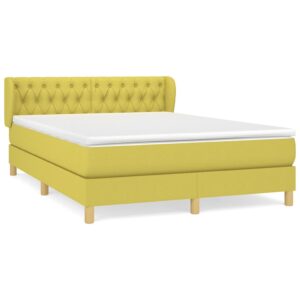 Κρεβάτι Boxspring με Στρώμα Πράσινο 140x200 εκ.Υφασμάτινο