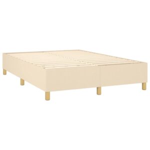 Κρεβάτι Boxspring με Στρώμα Κρεμ 140x200 εκ. Υφασμάτινο