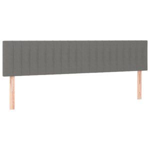 Κρεβάτι Boxspring με Στρώμα Σκούρο Γκρι 160x200 εκ Υφασμάτινο