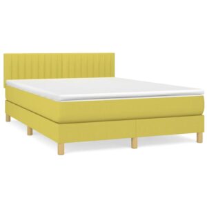 Κρεβάτι Boxspring με Στρώμα Πράσινο 140x200 εκ.Υφασμάτινο