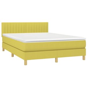 Κρεβάτι Boxspring με Στρώμα Πράσινο 140x200 εκ.Υφασμάτινο