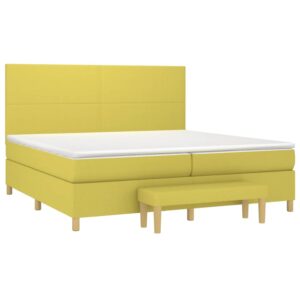 Κρεβάτι Boxspring με Στρώμα Αν. Πράσινο 200x200 εκ. Υφασμάτινο