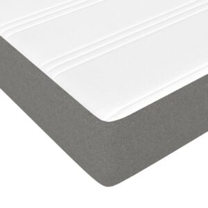 Κρεβάτι Boxspring με Στρώμα Σκούρο Γκρι 80x200 εκ. Υφασμάτινο