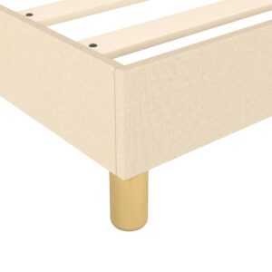 Κρεβάτι Boxspring με Στρώμα Κρεμ 120x200 εκ. Υφασμάτινο