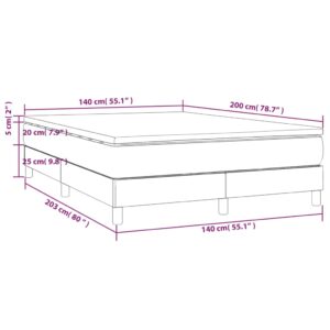 Κρεβάτι Boxspring με Στρώμα Καφέ 140x200εκ. από Συνθετικό Δέρμα