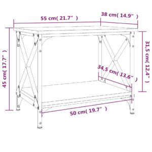 Βοηθητικό Τραπέζι Γκρι Sonoma 55x38x45 εκ. Επεξεργασμένο Ξύλο