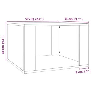 Κομοδίνο Λευκό 57 x 55 x 36 εκ. από Επεξεργασμένο Ξύλο