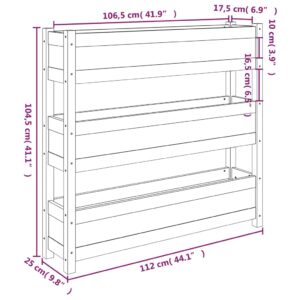 Ζαρντινιέρα Καφέ Μελί 112x25x104