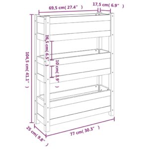 Ζαρντινιέρα Γκρι 77x25x104