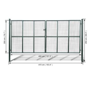 Πόρτα Περίφραξης με Πλέγμα 415 x 250 εκ. / 400 x 200 εκ.