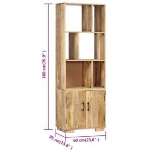 Βιβλιοθήκη 60 x 35 x 180 εκ. από Μασίφ Ξύλο Μάνγκο