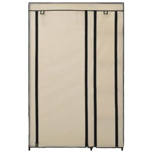 282424  Folding Wardrobes 2 pcs Cream 110x45x175 cm Fabric