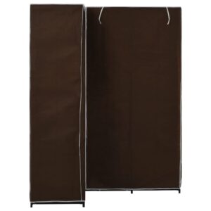 282450  Corner Wardrobe Brown 130x87x169 cm