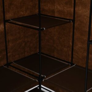 282450  Corner Wardrobe Brown 130x87x169 cm