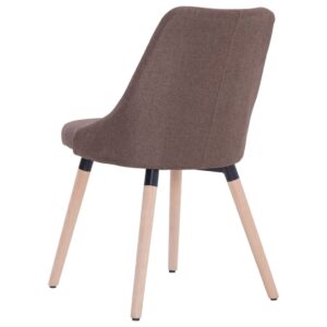 283628  Dining Chairs 2 pcs Brown Fabric