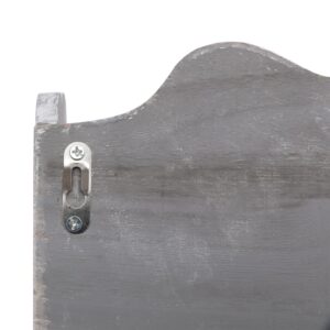 284234  Wall Mounted Coat Rack Grey 50x10x30 cm Wood