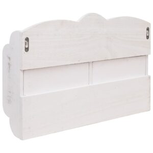 284239  Wall Mounted Coat Rack White 50x10x34 cm Wood