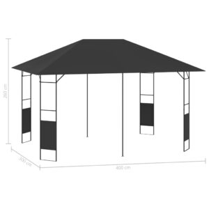 Κιόσκι Κήπου Ανθρακί 4 x 3 μ. 160 γρ./μ²