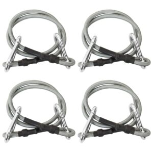 310252  Ropes with Carabiner 4 pcs Rubber