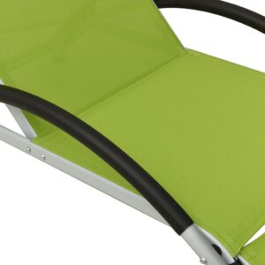 310532  Sun Lounger with Pillow Textilene Green