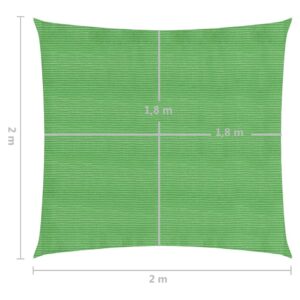 311272  Sunshade Sail 160 g/m² Light Green 2x2 m HDPE