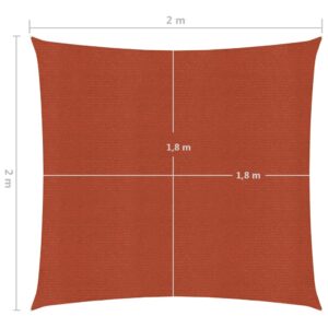 Πανί Σκίασης Τερακότα 2 x 2 μ. από HDPE 160 γρ./μ²