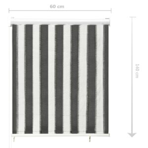 312679  Outdoor Roller Blind 60x140 cm Anthracite and White Stripe