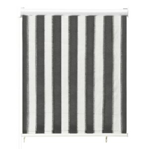 312680  Outdoor Roller Blind 80x140 cm Anthracite and White Stripe