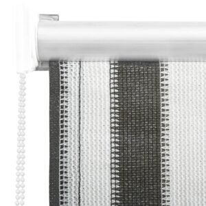 312680  Outdoor Roller Blind 80x140 cm Anthracite and White Stripe