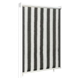 312680  Outdoor Roller Blind 80x140 cm Anthracite and White Stripe